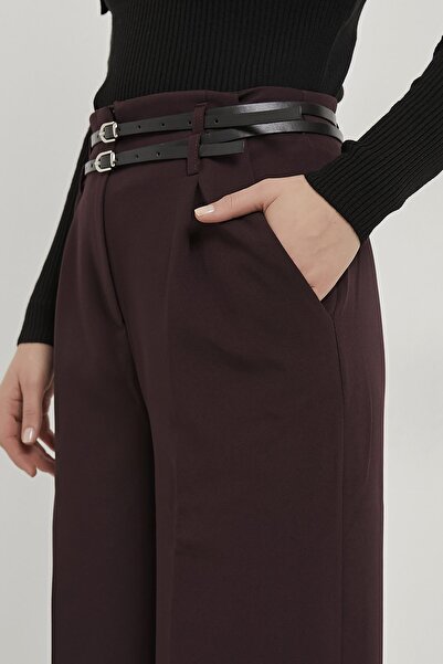 Arma Life ARMALIFE 3663 ÇİFT KEMERLİ YÜKSEK BEL PALAZZO KADIN PANTOLON