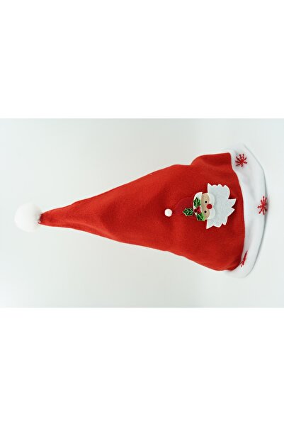 Flippy Santa Claus hat, Flippy, with snowflake ornament, red, universal size, textile material