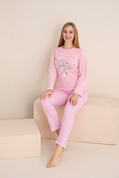 rindahomewear ΓΥΝΑΙΚΕΙΟ ΣΕΤ ΠΙΤΖΑΜΑ ΜΑΚΡΥΜΑΝΙΚΟ ΣΥΜΠΑΤΙΚΟ