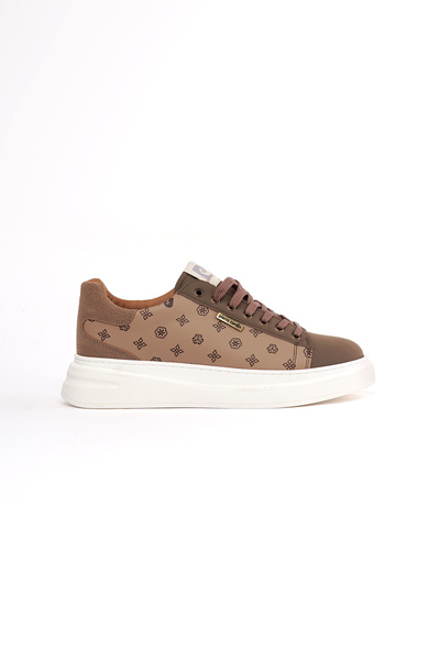 Pierre Cardin Kahverengi Erkek Sneaker – Kalın Tabanlı ve Rahat Model Ayakkabı