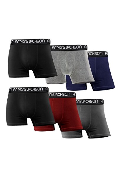 ANTHONY JACKSON Ronin Likralı Kutulu Pure Cotton Touch – 6'lı Yumuşak ve Esnek Nefes Alabilir Konforlu Erkek Boxer