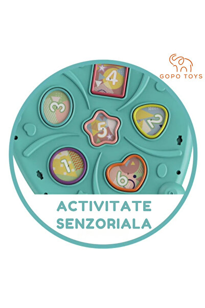 Gopo Toys Jucarie Educativa Multifunctionala pentru Bebelusi - Centru de Activitati Montessori 7 in 1