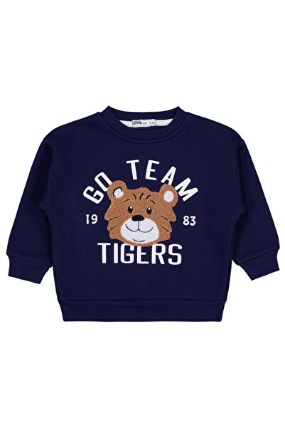Civil Boys Φούτερ με στάμπα Go Team Tiger για 2-5 ετών - Ναυτικό μπλε για 4-5...