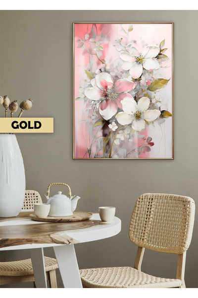 Harikabirev |   MODEL DE FLORI DE GARDENIA ROZ-AURIE-01 |   TABLA DE STICLA TEMPLATA CU CADRU, SIMPLE, VERTICALA