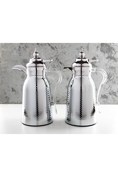 TOHFAT-AL MAIDAH Luxury Ala Thermos Set, 18-hour heat preservation, 1 liter tea capacity and 1 liter coffee capacity
