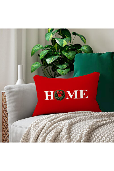 milroma Дом Печатен новогодишен двустранен калъф за възглавница с кадифено по...