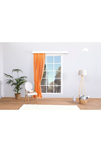 Vivense Massarelli Fon Perde Turuncu Pilesiz 60X260