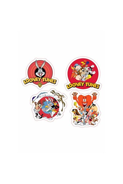 autostickere Set 4 stickere decorative interior/exterior, Looney Tunes, 15 cm fiecare