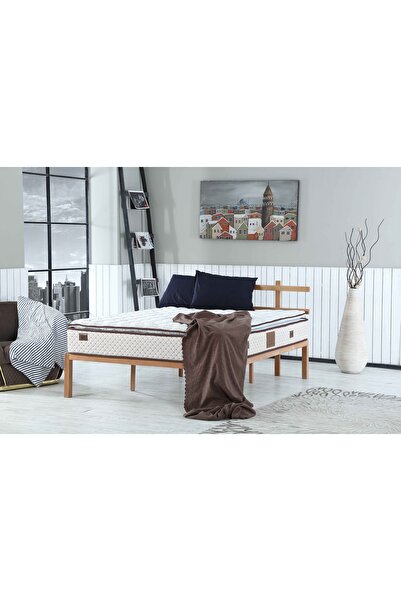 Vivense BEDCRAFT PASCHA MEDİCAL NATURAL FERMUARLI PEDLİ FULL ORTAPEDİK TEK KİŞİLİK YATAK, 90X190