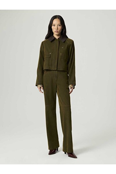 Nocturne Deri Detaylı Yıkamalı Ceket