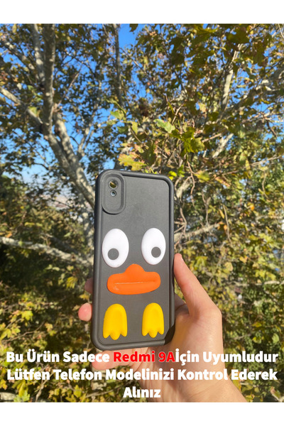 GtTech Redmi 9A Uyumlu Krono 3D Figürlü Darbe Korumalı Silikon Kılıf Siyah