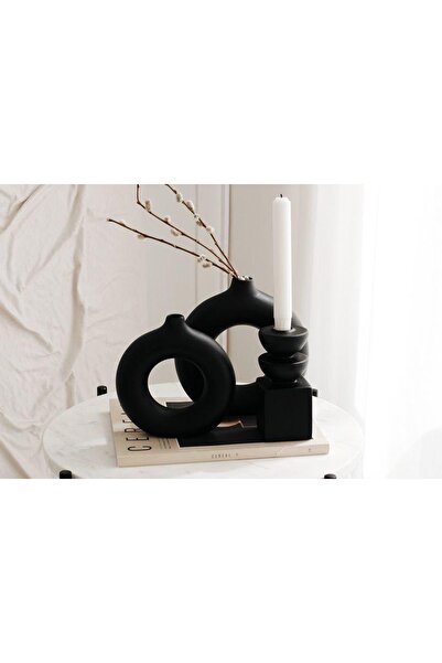 Vivense HALKA VAZO MUMLUK TAKIM, SİYAH