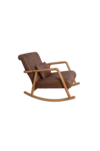 Vivense ASEDİA MİNİTO SALLANAN SANDALYE, AÇIK KAHVE, NATUREL AHŞAP AYAK