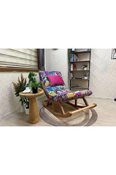 Vivense Miskin Sallanan Sandalye, Diego, Ahşap, Naturel Ayak