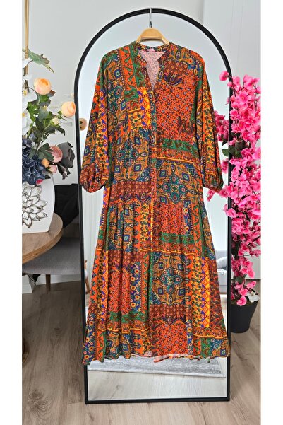 PREMİER VİE فستان فيسكوز منقوش من تيستيور