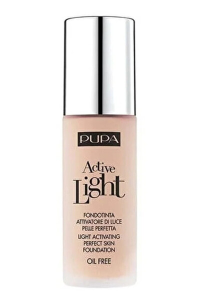 Pupa , Active-Light, Oil Free, Illuminating, Liquid Foundation, 020, 30 ml