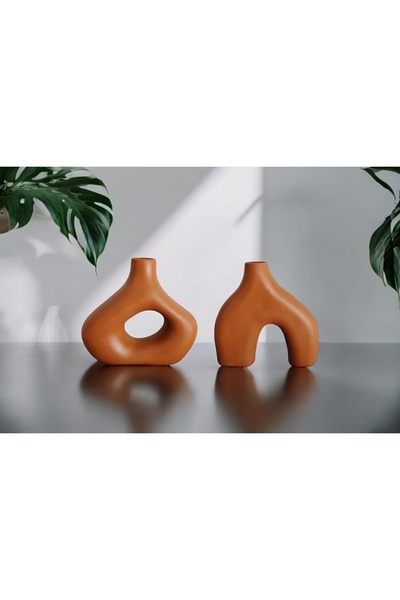 Vivense MODERN VAZO SETİ, KİREMİT