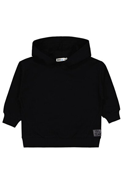 Civil Boys Hanorac cu etichetă Cvl Team pentru 2-5 ani - Negru 5-6 ani