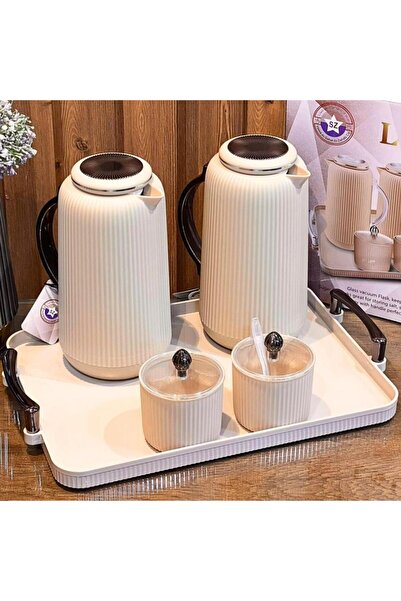 Generic A luxurious and elegant 5-piece hospitality thermos set for a royal look