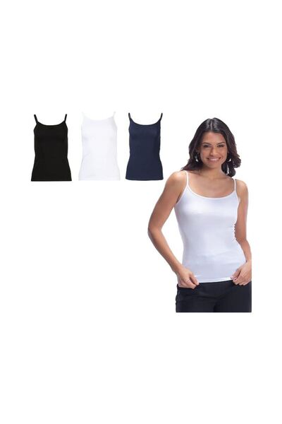 CARINA مجموعه من 3 تيشيرت قطن حماله رفيعه - TS 5002