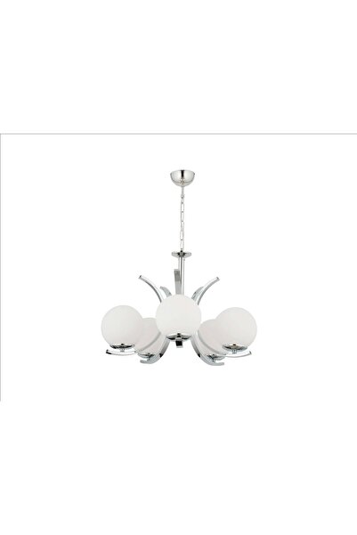 Storish Candela 5'li Top Salon Oturma Odası Avize Krom