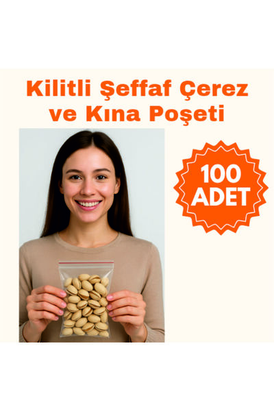 erfa plastik ambalaj 1984'den beri Kilitli Torba Şeffaf Poşet 9x11 100 Adet Kına Çerez Kuruyemiş Gıda Naylonu