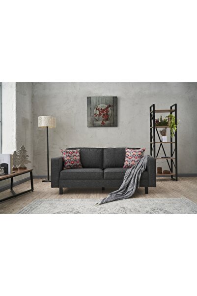 Vivense KALE SERİSİ İKİLİ KOLTUK, KETEN, ANTRASİT