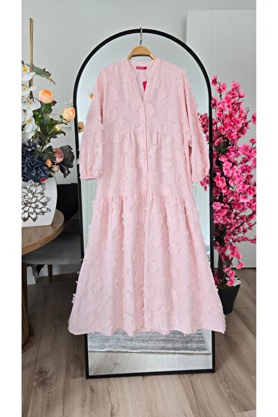 PREMİER VİE فستان تيستيور بياقة على شكل حرف V مزين بالشراشيب