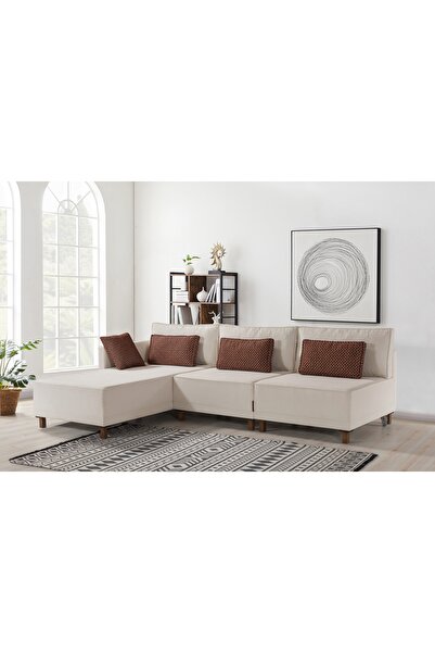 Vivense MATRİS YATAKLI KÖŞE KOLTUK, BEJ, SOL KÖŞE