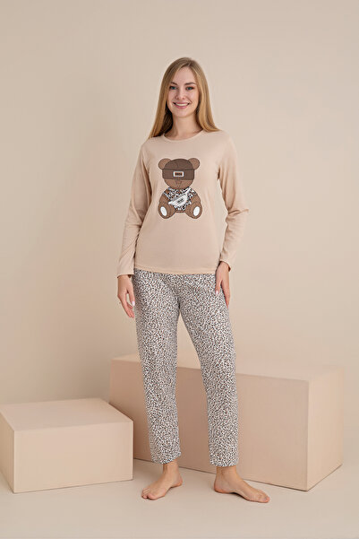 rindahomewear ΓΥΝΑΙΚΕΙΟ ΣΕΤ ΠΙΤΖΑΜΑ ΜΑΚΡΥΜΑΝΙΚΟ ΣΥΜΠΑΤΙΚΟ