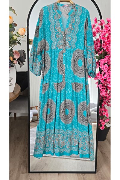 PREMİER VİE Tested Patterned Viscose Dress