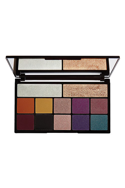 MAKEUP REVOLUTION , Carmi, Eyeshadow Palette, Kiss Of Fire, 12 Shades, 27 g