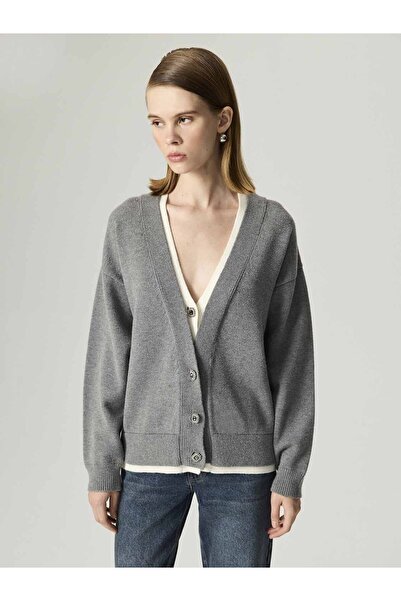 Nocturne Taşlı Düğme Aksesuarlı Triko