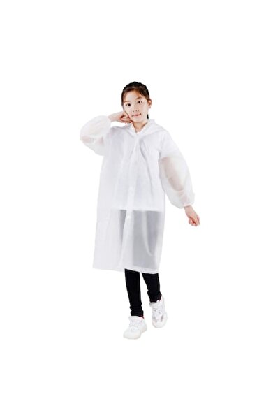 Optim Solution Poncho de ploaie pentru copii, Optim Solution, Unisex, Alb, 10...