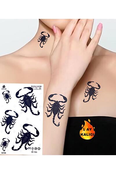 Mecit Tuhafiye 1 AY KALICI AKREPLER KOL BİLEK VUCUT İÇİN DÖVME