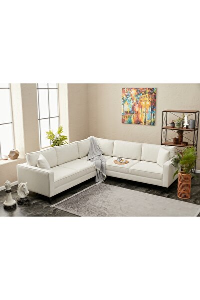 Vivense BERLİN SERİSİ KÖŞE KOLTUK, KREM SİYAH