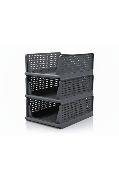 MR.PRATİC 3 قطع من الرفوف المنزلقة متعددة الأغراض داخل الخزانة، منظم ملابس عم...