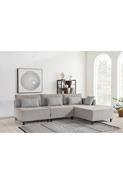 Vivense Matris Yataklı Köşe Koltuk, Gri, Sağ Köşe