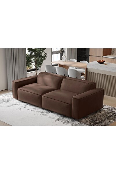 Vivense ORLANDA İKİLİ DERİ KOLTUK, KOYU KAHVE
