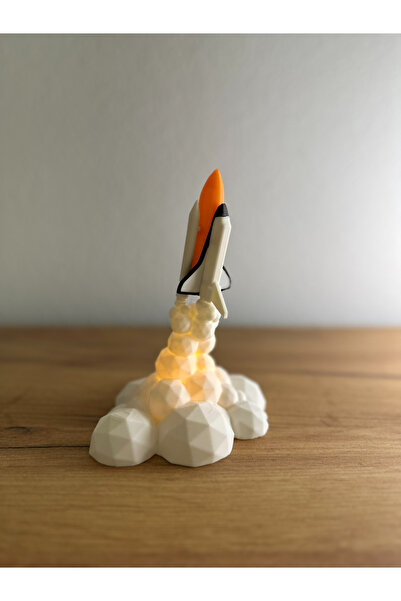 ÇınarETicaret Uzay Serisi Roket Fırlatma Çocuk Odası Gece Lambası Pilli