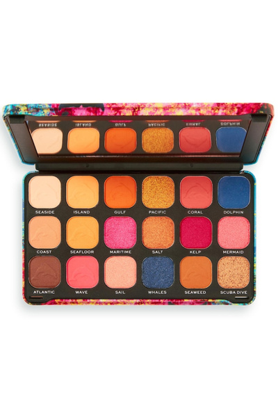MAKEUP REVOLUTION , Forever Flaw Hydra Dolphin, Eyeshadow Palette, 10 Shades, 16.5 g