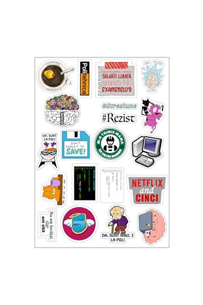 autostickere Set de 20 de autocolante pentru studenții de la Politehnică, 4–5...