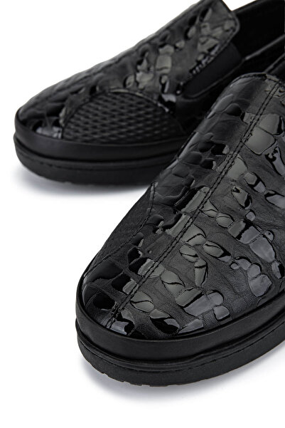 Tamer Tanca Kadın Hakiki Deri Siyah Casual Ayakkabı