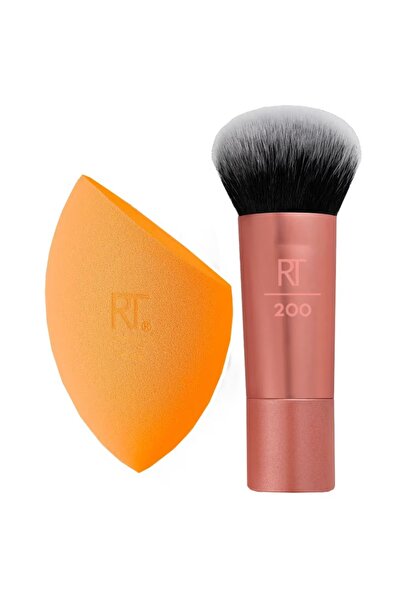 Real Techniques Travel Set Real Techniques: Mini, Blush Brush, RT200 + Miracle, Makeup Sponge, Orange