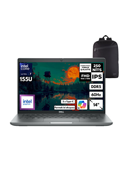 Dell Latitude 5450 Ultra 7-155U 32 GB 512 GBSSD 14" FHD Win 11 Pro + S.Çantas...
