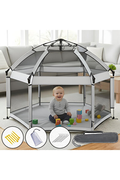 Elindor ® Țarc de joacă pentru bebeluși și copii, tip cort, spațiu de joacă s...