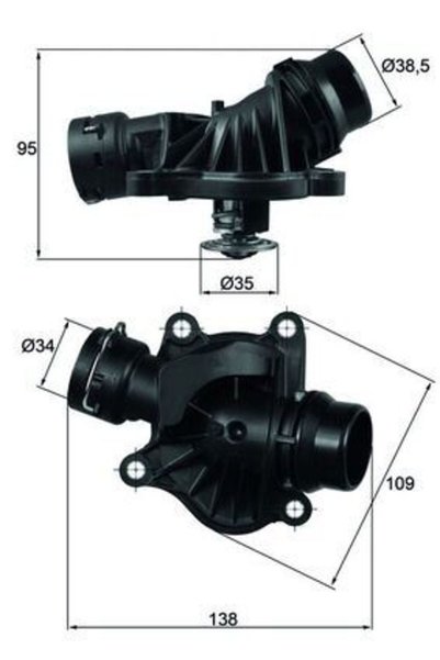 MAHLE TERMOSTAT 88 C BMW M47 M57 E90 E87 E46 E91 E92 E93 E60 E61 E64 E65 E83 E70 11517805811