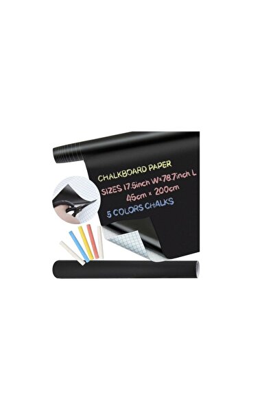 OEM Tablă autoadezivă cu set de cretă, tip tapet, curățare rapidă, 45x200cm, ...