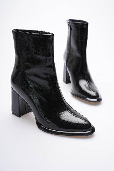 AYAKKABIBU Kalın Topuklu Dikiş Detaylı Kadın Bot