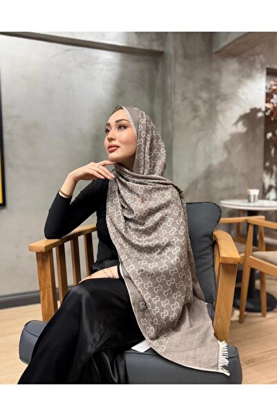 AYD SCARF G DESEN YÜN İPEK ÇİFT TARAFLI